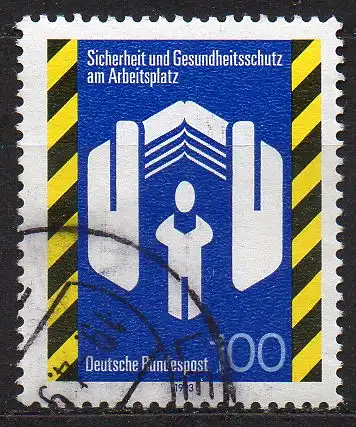 BRD, Mi-Nr. 1649 gest., Europäisches Jahr für Sicherheit und Gesundheitsschutz am Arbeitsplatz
