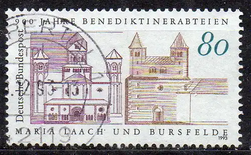 BRD, Mi-Nr. 1671 gest., 900 Jahre Benediktinerabteien Maria Laach und Bursfelde