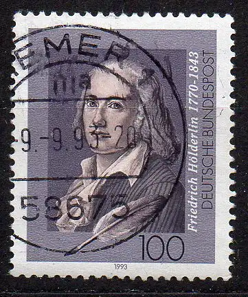 BRD, Mi-Nr. 1681 gest., Friedrich Hölderlin