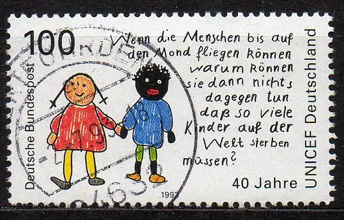 BRD, Mi-Nr. 1682 gest., 40 Jahre Deutsches Komitee für UNICEF