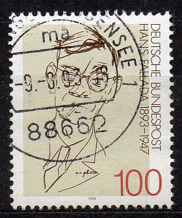 BRD, Mi-Nr. 1683 gest., Hans Fallada