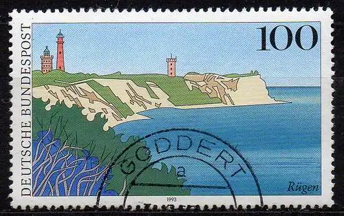 BRD, Mi-Nr. 1684 gest., Bilder aus Deutschland - Kap Arkona auf Rügen