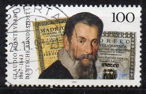 BRD, Mi-Nr. 1705 gest., Claudio Monteverdi