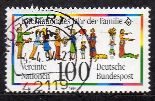 BRD, Mi-Nr. 1711 gest., Internationales Jahr der Familie