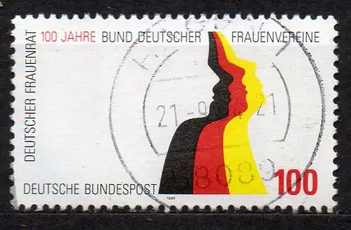 BRD, Mi-Nr. 1723 gest., 100 Jahre Bund Deutscher Frauenvereine