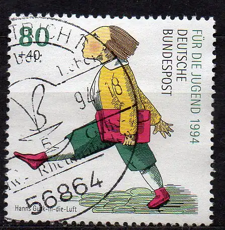 BRD, Mi-Nr. 1727 gest., Jugend 1994 - Der Struwwelpeter - Hans Guck-in-die-Luft