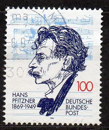 BRD, Mi-Nr. 1736 gest., Hans Pfitzner