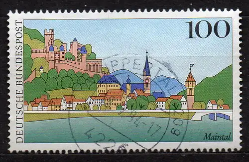 BRD, Mi-Nr. 1744 gest., Bilder aus Deutschland - Wertheim im Maintal