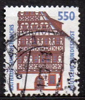 BRD, Mi-Nr. 1746 gest., DS Sehenswürdigkeiten - Rathaus Suhl-Heinrichs