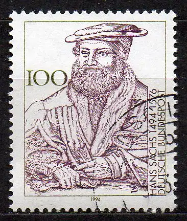 BRD, Mi-Nr. 1763 gest., Hans Sachs