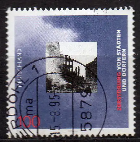BRD, Mi-Nr. 1794 gest., aus Block 31, 50. Jahrestag der Beendigung des 2. Weltkriegs