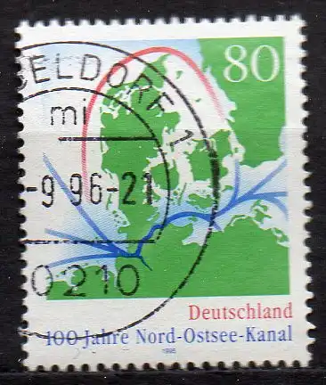 BRD, Mi-Nr. 1802 gest., 100 Jahre Nord-Ostsee-Kanal
