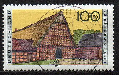 BRD, Mi-Nr. 1821 gest., Wohlfahrt 1995 - Bauernhäuser in Deutschland