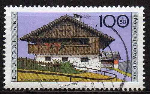 BRD, Mi-Nr. 1822 gest., Wohlfahrt 1995 - Bauernhäuser in Deutschland
