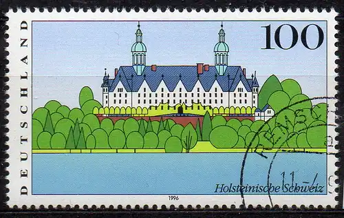BRD, Mi-Nr. 1849 gest., Bilder aus Deutschland - Holsteinische Schweiz - Schloss Plön