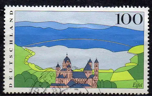 BRD, Mi-Nr. 1852 gest., Bilder aus Deutschland - Eifel - Kloster Maria Laach