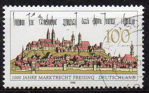 BRD, Mi-Nr. 1856 gest., 1000 Jahre Marktrecht für Freising