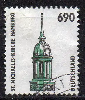 BRD, Mi-Nr. 1860 gest., DS Sehenswürdigkeiten - St-Michaelis-Kirche Hamburg