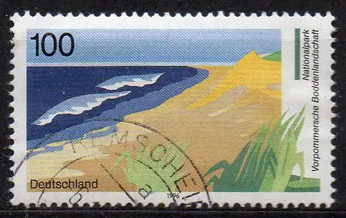 BRD, Mi-Nr. 1871 gest., aus Block 36, Nationalpark - Vorpommersche Boddenlandschaft