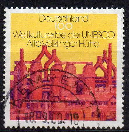 BRD, Mi-Nr. 1875 gest., UNESCO-Welterbe - Alte Völklinger Hütte