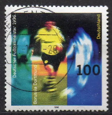 BRD, Mi-Nr. 1879 gest., Deutscher Fußballmeister 1996: Borussia Dortmund