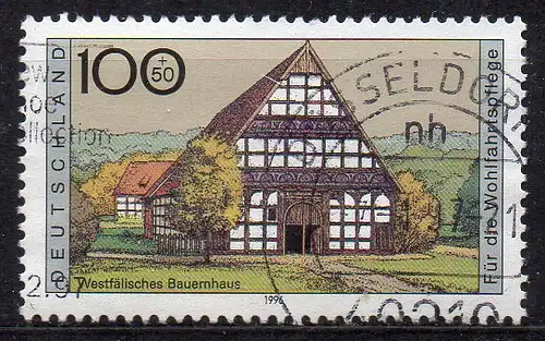BRD, Mi-Nr. 1884 gest., Wohlfahrt 1996 - Bauernhäuser in Deutschland