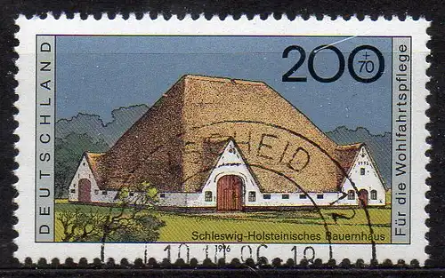 BRD, Mi-Nr. 1887 gest., Wohlfahrt 1996 - Bauernhäuser in Deutschland