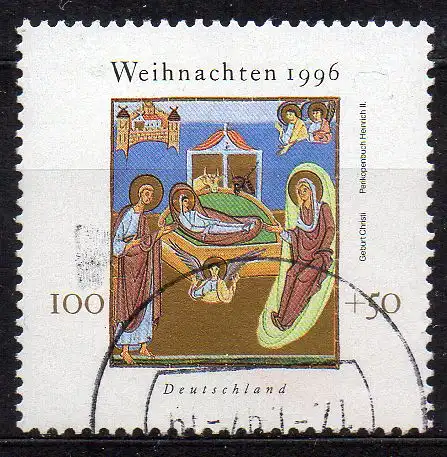 BRD, Mi-Nr. 1892 gest., Weihnachten 1996