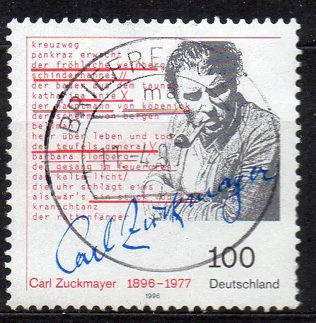 BRD, Mi-Nr. 1893 gest., Carl Zuckmayer