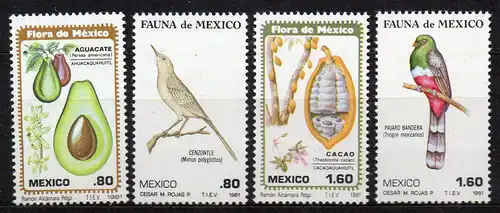 Mexiko, Mi-Nr. 1747 - 1750 **, kompl., Flora & Fauna