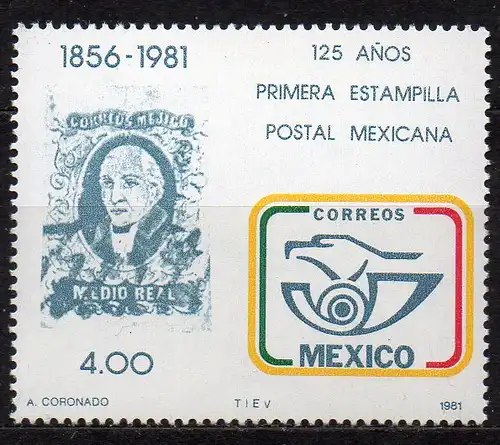 Mexiko, Mi-Nr. 1754 Y **, 125 Jahre mexikanische Briefmarken