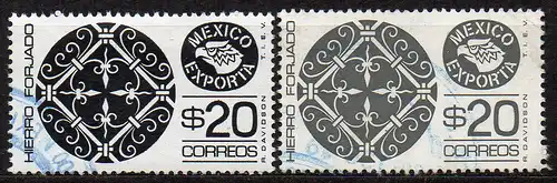 Mexiko, Mi-Nr. 1793 x A II a + 1793 x A II b gest., 