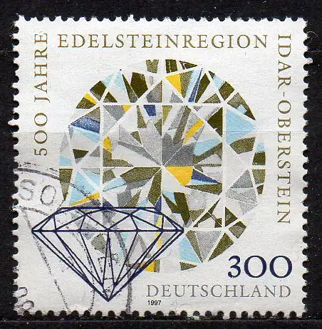 BRD, Mi-Nr. 1911 gest., 500 Jahre Edelsteinregion Idar-Oberstein