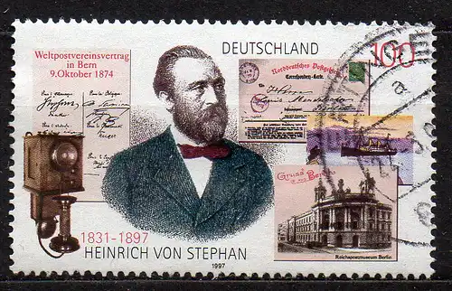 BRD, Mi-Nr. 1912 gest., Heinrich von Stephan