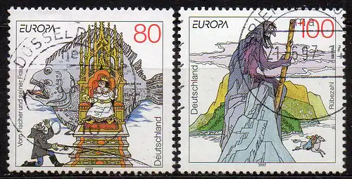 BRD, Mi-Nr. 1915 - 1916 gest., kompl., Europa 1997 - Sagen und Legenden