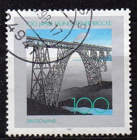 BRD, Mi-Nr. 1931 gest., 100 Jahre Müngstener Brücke