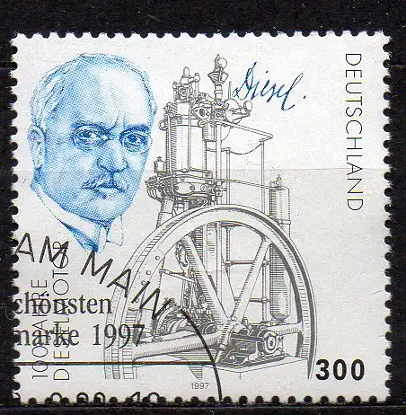 BRD, Mi-Nr. 1942 gest., 100 Jahre Dieselmotor