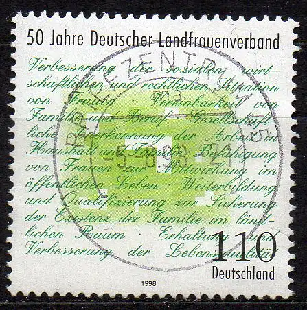 BRD, Mi-Nr. 1988 gest., 50 Jahre Deutscher Landfrauenverband