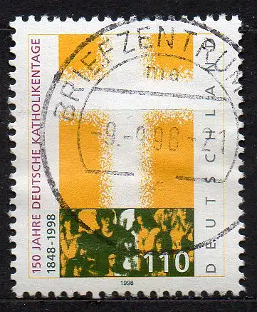 BRD, Mi-Nr. 1995 gest., 150 Jahre Deutsche Katholikentage