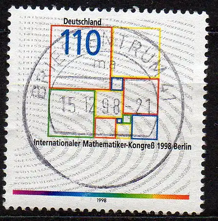 BRD, Mi-Nr. 2005 gest., Internationaler Mathematikerkongress Berlin