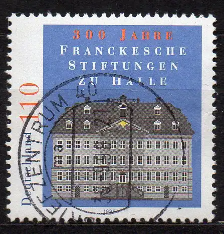 BRD, Mi-Nr. 2011 gest., 300 Jahre Franckesche Stiftungen Halle