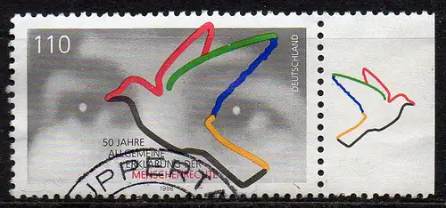 BRD, Mi-Nr. 2026 gest., 50. Jahrestag der Allgemeinen Erklärung der Menschenrechte