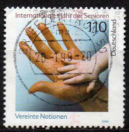 BRD, Mi-Nr. 2027 gest., Internationales Jahr der Senioren