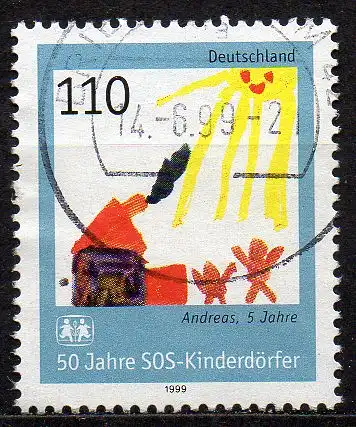 BRD, Mi-Nr. 2062 gest., 50 Jahre SOS-Kinderdörfer