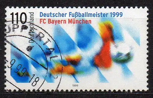 BRD, Mi-Nr. 2074 gest., Deutscher Fußballmeister 1999 FC Bayern München
