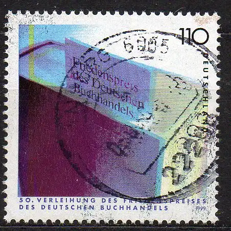 BRD, Mi-Nr. 2075 gest., 50. Verleihung des Friedenspreises des Deutschen Buchhandels