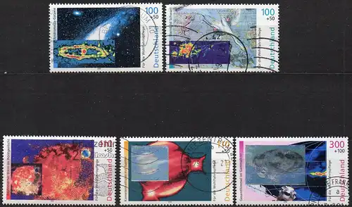 BRD, Mi-Nr. 2077 -2081 gest., kompl., Wohlfahrt 1999 - Der Kosmos