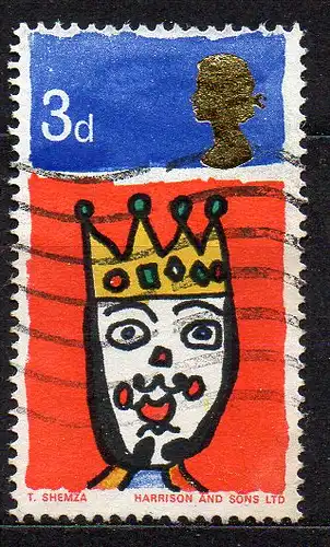 Großbritannien, Mi-Nr. 442 gest., Weihnachten 1966 - Kinderzeichnung