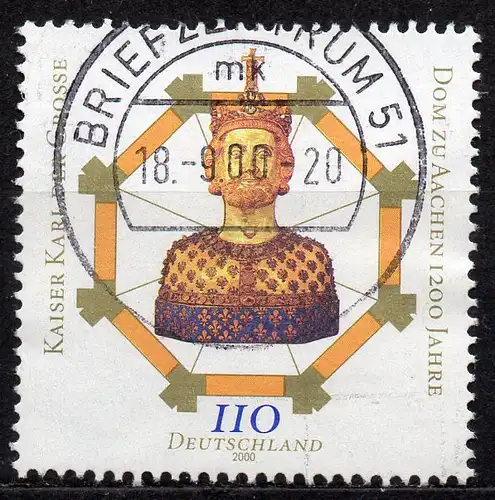 BRD, Mi-Nr. 2088 gest., 1200 Jahre Aachener Dom