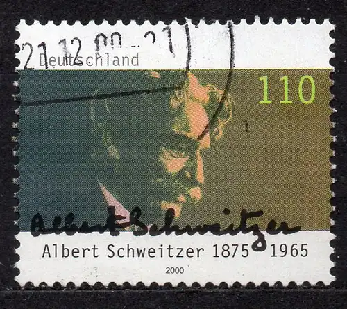 BRD, Mi-Nr. 2090 gest., Dr. Albert Schweitzer
